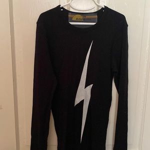 Aviator Nation black long sleeve waffle XS